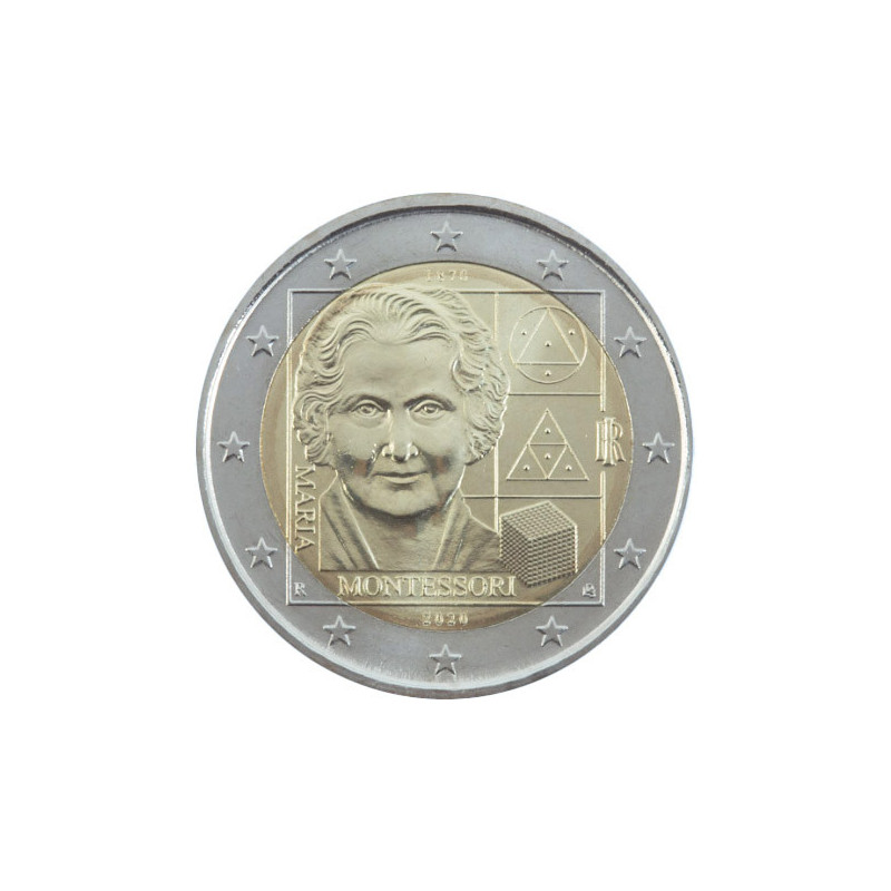 Italie 2020 - 2 euro commémorative Montessori - Rouleau de 25 pièces