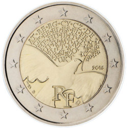 France 2015 - 2 euro commémorative Paix en Europe - Rouleau de 25 pièces