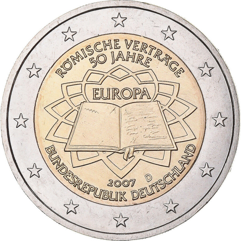Allemagne 2007 - 2 euro commémorative Traité de Rome - Rouleau de 25 pièces