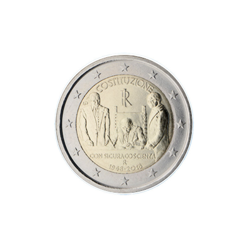Italie 2018 - 2 euro commémorative Constitution - Rouleau de 25 pièces