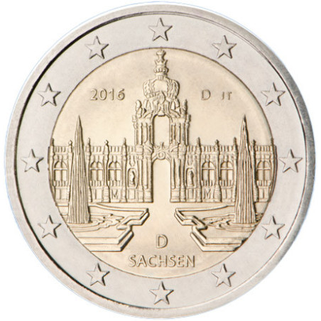 Allemagne 2016 - 2 euro commémorative Sachsen - Rouleau de 25 pièces