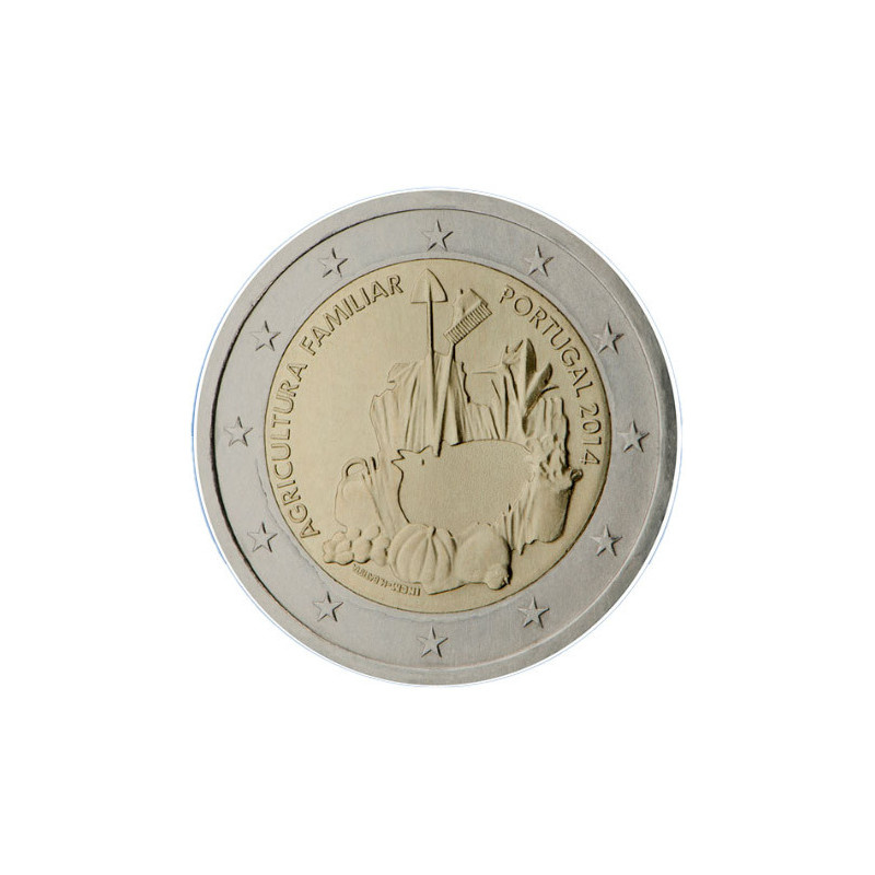 Portugal 2014 - 2 euro commémorative Agriculture - Rouleau de 25 pièces
