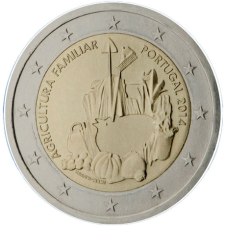 Portugal 2014 - 2 euro commémorative Agriculture - Rouleau de 25 pièces