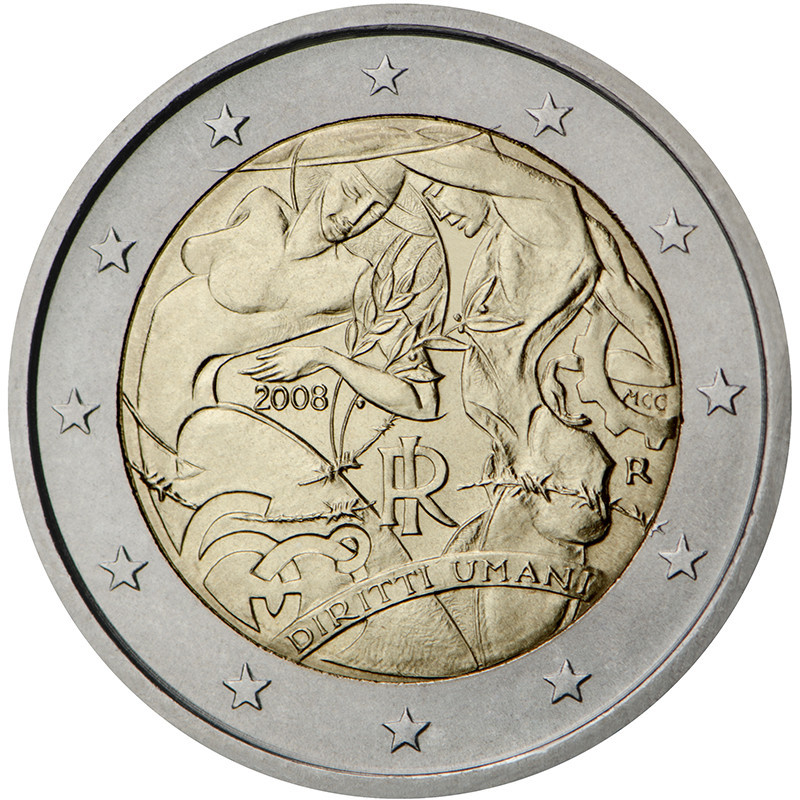 Italie 2008 - 2 euro commémorative - Rouleau de 25 pièces
