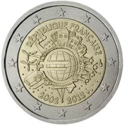 France 2012 - 2 euro commémorative 10 ans de l'euro - Rouleau de 25 pièces