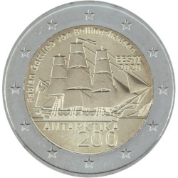 Estonie 2020 - 2 euro commémorative Antarctique - Rouleau de 25 pièces