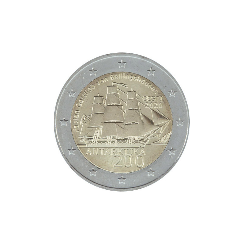 Estonie 2020 - 2 euro commémorative Antarctique - Rouleau de 25 pièces
