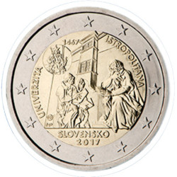 slovaquie 2017 - 2 euro commémorative Université - Rouleau de 25 pièces