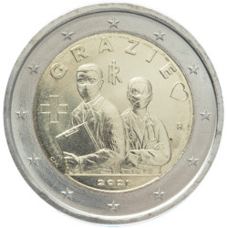 Italie 2021 - 2 euro commémorative Grazie - Rouleau de 25 pièces