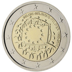 Belgique 2015 - 2 euro commémorative 30 ans du drapeau européen - Rouleau de 25 pièces