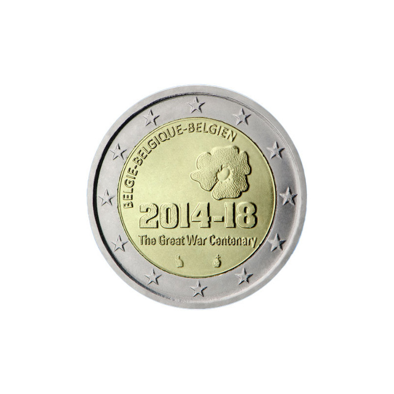 Belgique 2014 - 2 euro commémorative 1ère guerre mondiale - Rouleau de 25 pièces