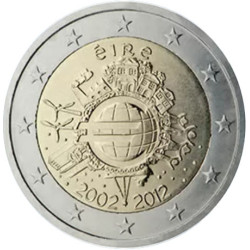 Irlande 2012 - 2 euro commémorative 10 ans de l'euro - Rouleau de 25 pièces