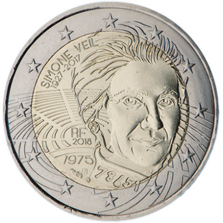 France 2018 - 2 euro commémorative Simone Veil - Rouleau de 25 pièces