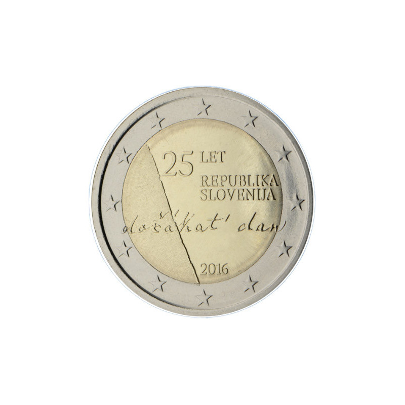 Slovénie 2016 - 2 euro commémorative indépendance - Rouleau de 25 pièces