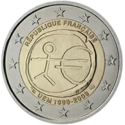 France 2009 - 2 euro commémorative 10 ans de la zone euro - Rouleau de 25 pièces