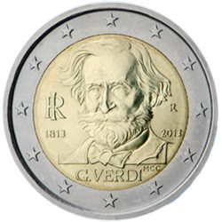 Italie 2013 - 2 euro commémorative Giuseppe Verdi - Rouleau de 25 pièces