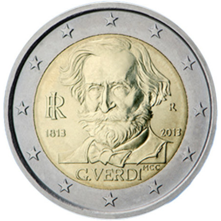 Italie 2013 - 2 euro commémorative Giuseppe Verdi - Rouleau de 25 pièces