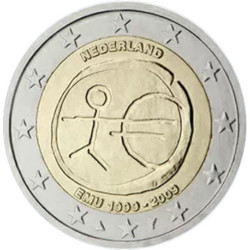 Pays-Bas 2009 - 2 euro commémorative 10 ans de la zone euro - Rouleau de 25 pièces