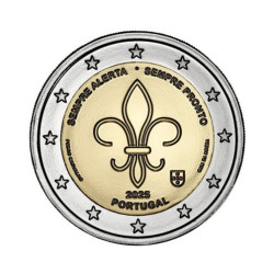 Portugal 2025 - 2 euro commémorative - Scoutisme international - Rouleau de 25 pièces