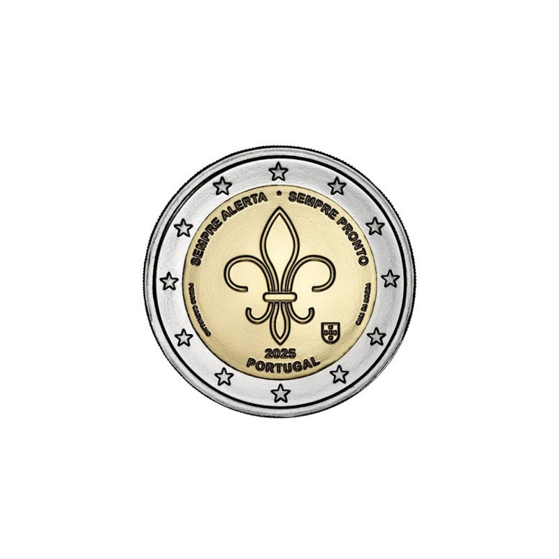 Portugal 2025 - 2 euro commémorative - Scoutisme international - Rouleau de 25 pièces