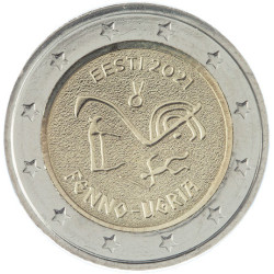 Estonie 2021 - 2 euro commémorative peuples Ougriens - Rouleau de 25 pièces