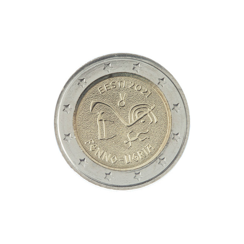 Estonie 2021 - 2 euro commémorative peuples Ougriens - Rouleau de 25 pièces