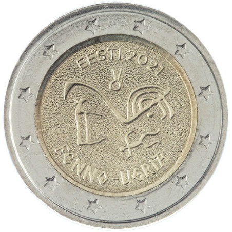 Estonie 2021 - 2 euro commémorative peuples Ougriens - Rouleau de 25 pièces