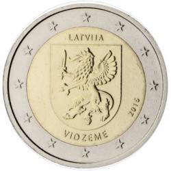 lettonie 2016 - 2 euro commémorative Vidzeme - Rouleau de 25 pièces