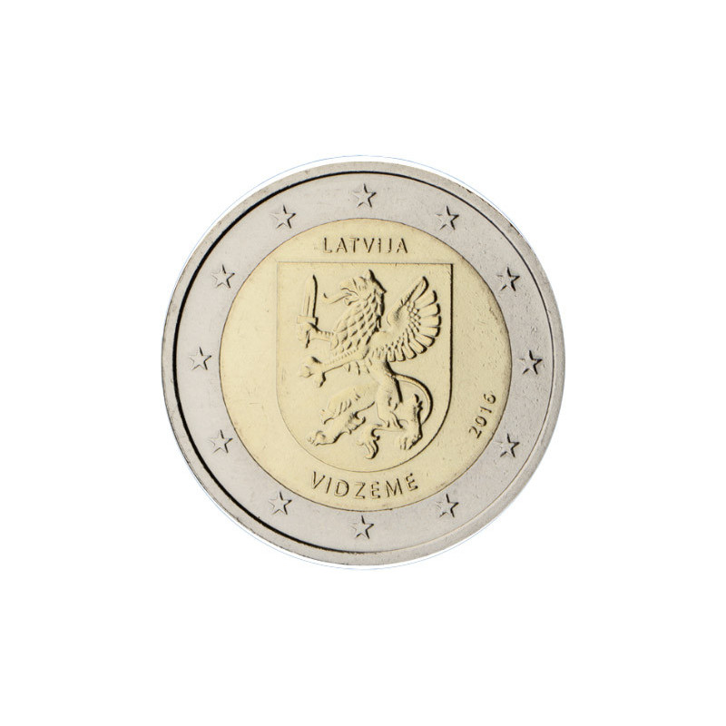 lettonie 2016 - 2 euro commémorative Vidzeme - Rouleau de 25 pièces