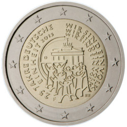 Allemagne 2015 - 2 euro commémorative Réunification - Rouleau de 25 pièces