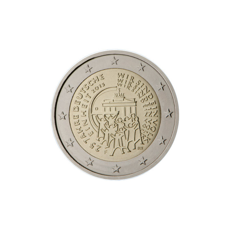 Allemagne 2015 - 2 euro commémorative Réunification - Rouleau de 25 pièces
