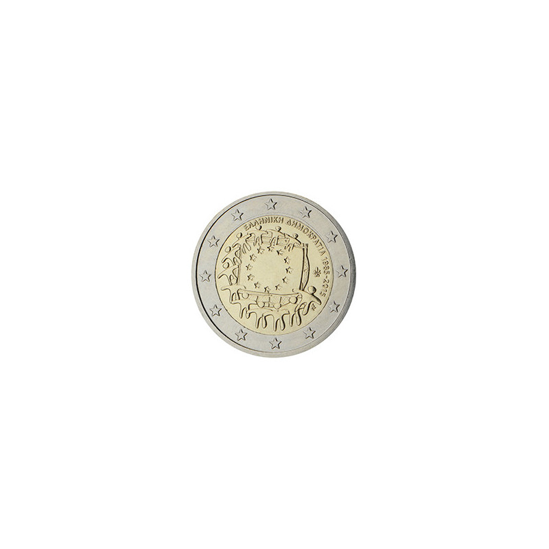Grèce 2015 - 2 euro commémorative 30 ans du drapeau européen - Rouleau de 25 pièces