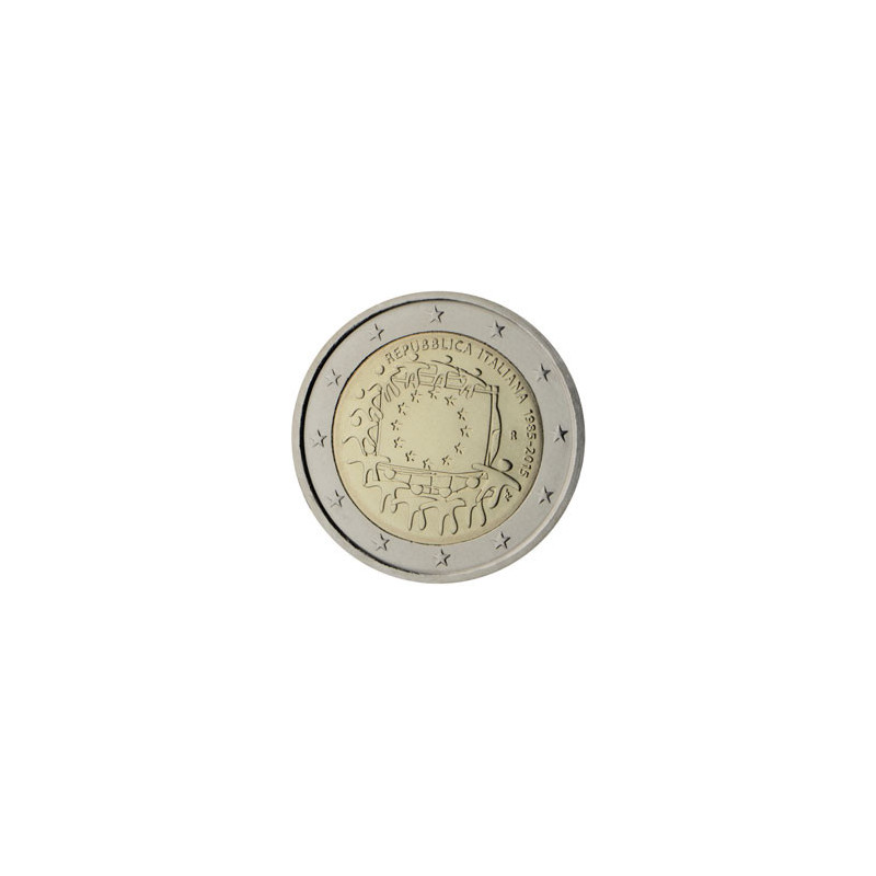 Italie 2015 - 2 euro commémorative 30 ans du drapeau européen - Rouleau de 25 pièces