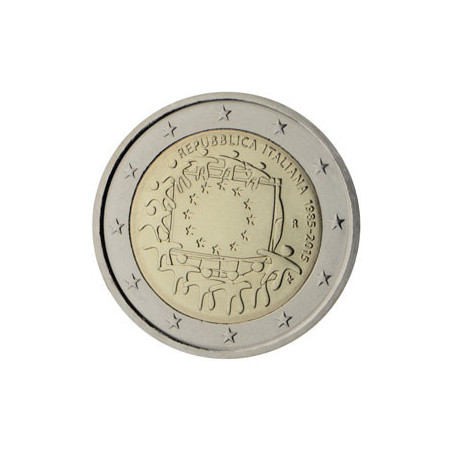 Italie 2015 - 2 euro commémorative 30 ans du drapeau européen - Rouleau de 25 pièces