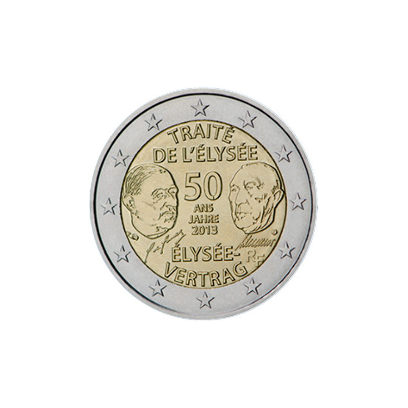 France 2013 - 2 euro commémorative Traité de l'Elysée - Rouleau de 25 pièces