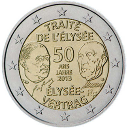 France 2013 - 2 euro commémorative Traité de l'Elysée - Rouleau de 25 pièces