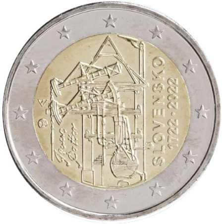 Slovaquie 2022 - 2 euro commémorative Machine à Vapeur - Rouleau de 25 pièces