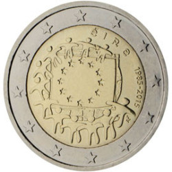 Irlande 2015 - 2 euro commémorative 30 ans du drapeau européen - Rouleau de 25 pièces