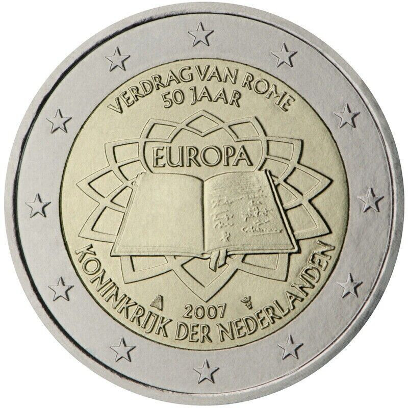 Pays-Bas 2007 Traité de Rome - 2 euro commémorative - Rouleau de 25 pièces
