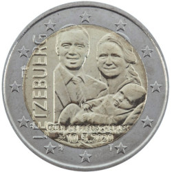 Luxembourg 2020 - 2 euro commémorative Naissance relief - Rouleau de 25 pièces