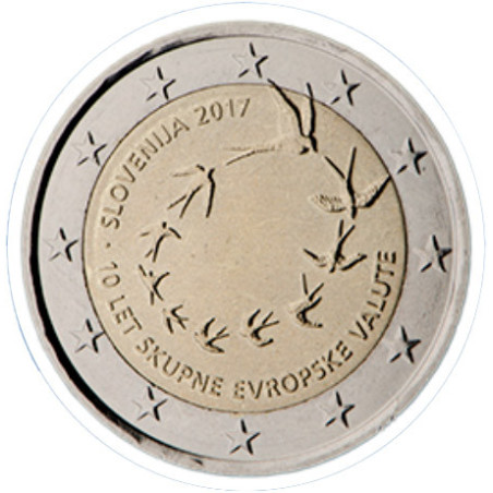 Slovénie 2017 - 2 euro commémorative Adoption euro - Rouleau de 25 pièces
