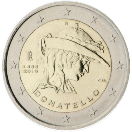 Italie 2016 - 2 euro commémorative Donatello - Rouleau de 25 pièces