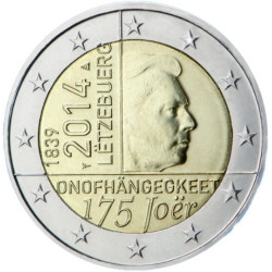 Luxembourg 2014 - 2 euro commémorative Independance - Rouleau de 25 pièces