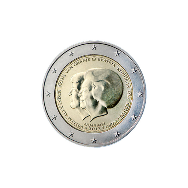 Pays-Bas 2013 - 2 euro commémorative double portrait - Rouleau de 25 pièces