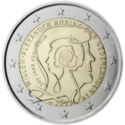 Pays-Bas 2013 - 2 euro commémorative Anniversaire de la royauté - Rouleau de 25 pièces