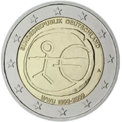 Allemagne 2009 - 2 euro commémorative 10 ans de la zone euro - Rouleau de 25 pièces