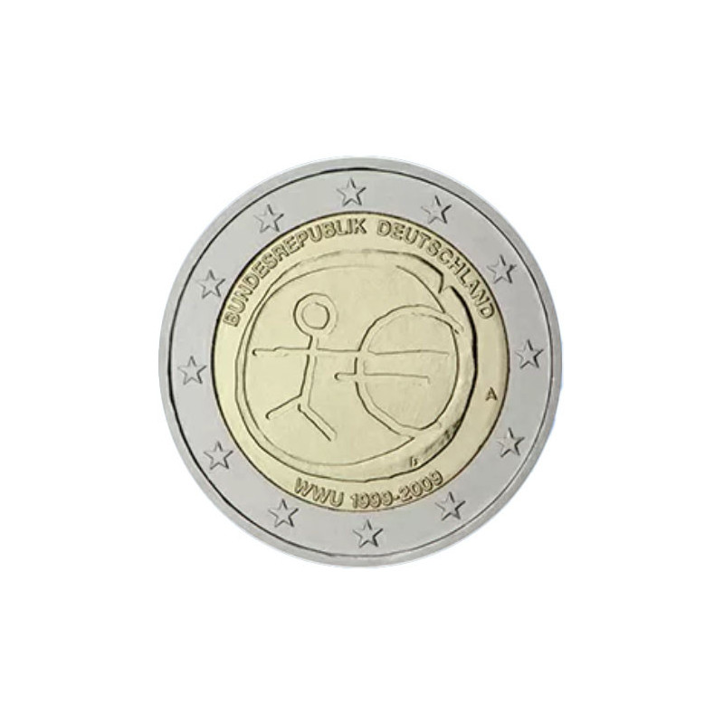 Allemagne 2009 - 2 euro commémorative 10 ans de la zone euro - Rouleau de 25 pièces