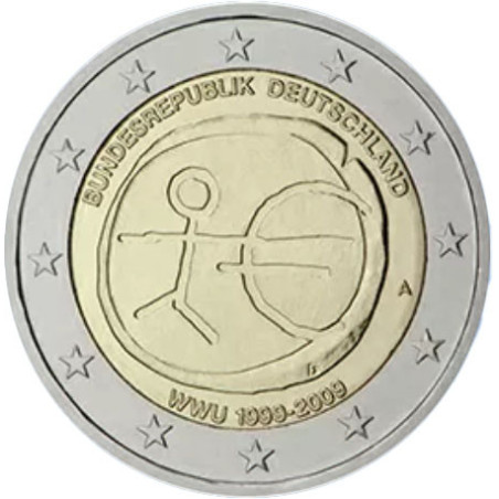 Allemagne 2009 - 2 euro commémorative 10 ans de la zone euro - Rouleau de 25 pièces
