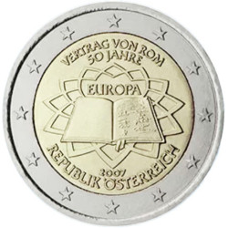 Autriche 2007 Traité de Rome - 2 euro commémorative - Rouleau de 25 pièces