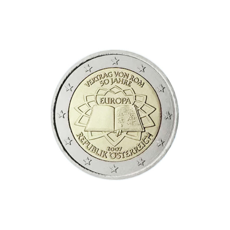 Autriche 2007 Traité de Rome - 2 euro commémorative - Rouleau de 25 pièces